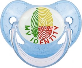Empreinte My Identity Bénin Sucette Physiologique Bleue à paillette