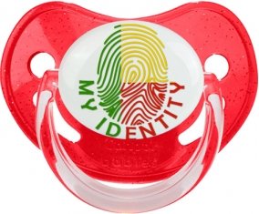 Empreinte My Identity Bénin Sucette Physiologique Rouge à paillette
