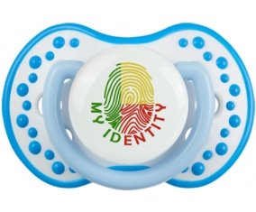Empreinte My Identity Bénin Sucette LOVI Dynamic Blanc-bleu phosphorescente