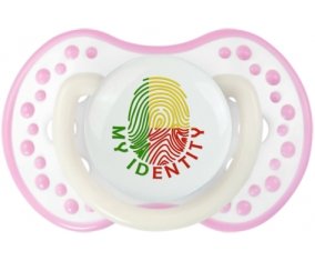 Empreinte My Identity Bénin Sucette LOVI Dynamic Blanc-rose phosphorescente