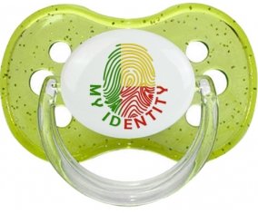 Empreinte My Identity Bénin Tétine Cerise Vert à paillette