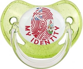 Empreinte My Identity Bermudes Tétine Physiologique Vert à paillette