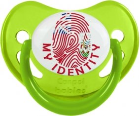 Empreinte My Identity Bermudes Tétine Physiologique Vert phosphorescente