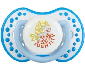 Empreinte My Identity Bhoutan Tétine LOVI Dynamic Blanc-bleu phosphorescente