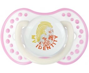 Empreinte My Identity Bhoutan Tétine LOVI Dynamic Blanc-rose phosphorescente