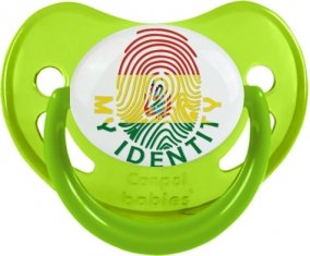 Empreinte My Identity Bolivie Sucette Physiologique Vert phosphorescente