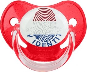 Empreinte My Identity Saint-Eustache Sucette Physiologique Rouge à paillette