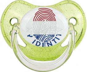 Empreinte My Identity Saint-Eustache Sucette Physiologique Vert à paillette