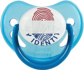 Empreinte My Identity Saint-Eustache Sucette Physiologique Bleue phosphorescente