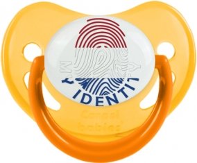 Empreinte My Identity Saint-Eustache Sucette Physiologique Jaune phosphorescente