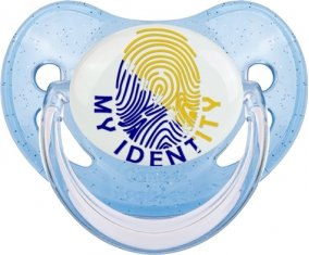 Empreinte My Identity Bosnie Herzégovine Tétine Physiologique Bleue à paillette