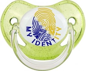 Empreinte My Identity Bosnie Herzégovine Tétine Physiologique Vert à paillette