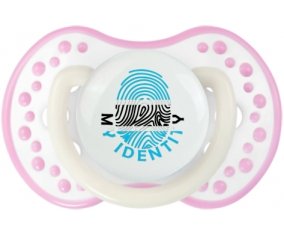 Empreinte My Identity Bostwana Tétine LOVI Dynamic Blanc-rose phosphorescente
