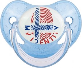 Empreinte My Identity Île Bouvet Sucette Physiologique Bleue à paillette