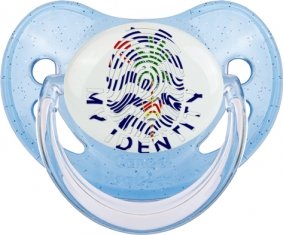 Empreinte My Identity Territoire britannique de l'océan Indien Tétine Physiologique Bleue à paillette