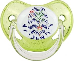 Empreinte My Identity Territoire britannique de l'océan Indien Tétine Physiologique Vert à paillette