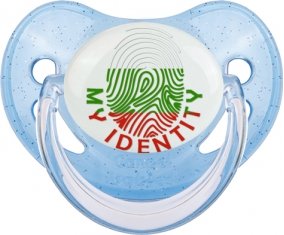 Empreinte My Identity Bulgarie Sucette Physiologique Bleue à paillette