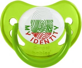 Empreinte My Identity Bulgarie Sucette Physiologique Vert phosphorescente