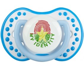Empreinte My Identity Burkina Faso Sucette LOVI Dynamic Blanc-bleu phosphorescente