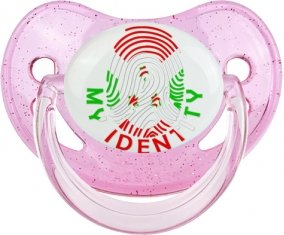 Empreinte My Identity Burundi Tétine Physiologique Rose à paillette