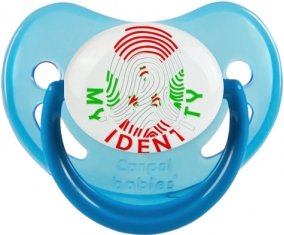 Empreinte My Identity Burundi Tétine Physiologique Bleue phosphorescente
