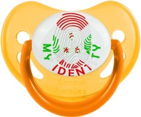 Empreinte My Identity Burundi Tétine Physiologique Jaune phosphorescente