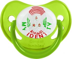 Empreinte My Identity Burundi Tétine Physiologique Vert phosphorescente