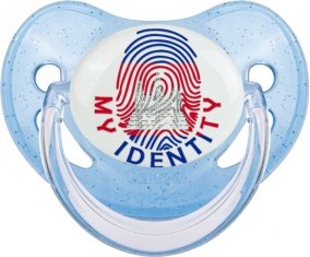 Empreinte My Identity Cambodge Sucette Physiologique Bleue à paillette