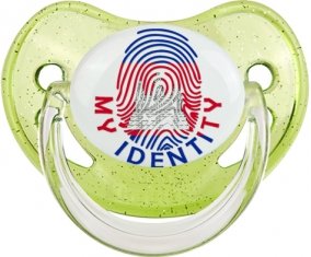 Empreinte My Identity Cambodge Sucette Physiologique Vert à paillette