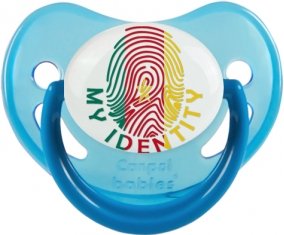Empreinte My Identity Cameroun Sucette Physiologique Bleue phosphorescente