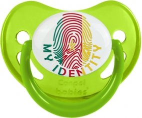 Empreinte My Identity Cameroun Sucette Physiologique Vert phosphorescente