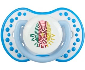 Empreinte My Identity Cameroun Sucette LOVI Dynamic Blanc-bleu phosphorescente
