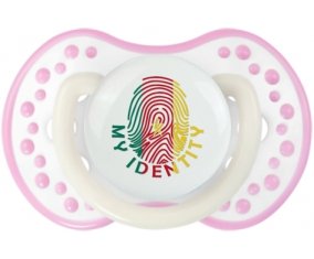 Empreinte My Identity Cameroun Sucette LOVI Dynamic Blanc-rose phosphorescente