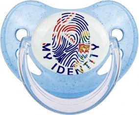 Empreinte My Identity Îles Caïmans Sucete Physiologique Bleue à paillette