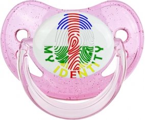 Empreinte My Identity République centrafricaine Sucette Physiologique Rose à paillette