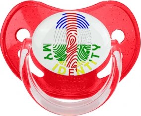 Empreinte My Identity République centrafricaine Sucette Physiologique Rouge à paillette