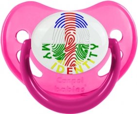 Empreinte My Identity République centrafricaine Sucette Physiologique Rose phosphorescente