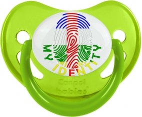Empreinte My Identity République centrafricaine Sucette Physiologique Vert phosphorescente