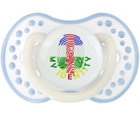 Empreinte My Identity République centrafricaine Sucette LOVI Dynamic Blanc-cyan classique