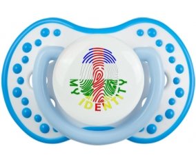 Empreinte My Identity République centrafricaine Sucette LOVI Dynamic Blanc-bleu phosphorescente
