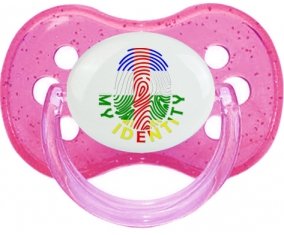 Empreinte My Identity République centrafricaine Sucette Cerise Rose à paillette