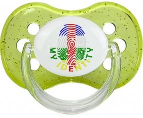 Empreinte My Identity République centrafricaine Sucette Cerise Vert à paillette
