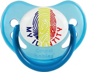 Empreinte My Identity Tchad Sucette Physiologique Bleue phosphorescente