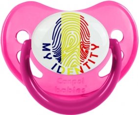 Empreinte My Identity Tchad Sucette Physiologique Rose phosphorescente