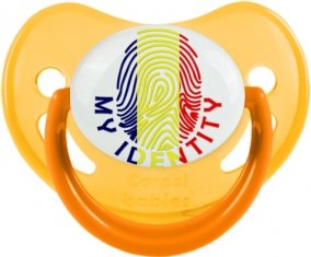 Empreinte My Identity Tchad Sucette Physiologique Jaune phosphorescente