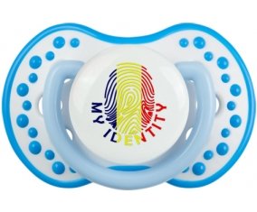Empreinte My Identity Tchad Sucette LOVI Dynamic Blanc-bleu phosphorescente