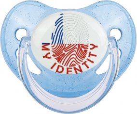 Empreinte My Identity Chili Tétine Physiologique Bleue à paillette