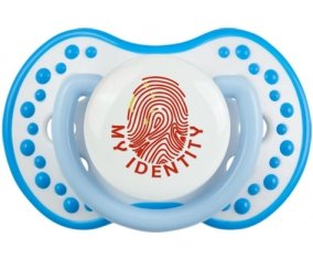 Empreinte My Identity Chine Tétine LOVI Dynamic Blanc-bleu phosphorescente