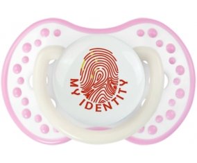 Empreinte My Identity Chine Tétine LOVI Dynamic Blanc-rose phosphorescente