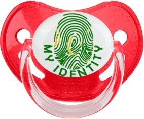 Empreinte My Identity Îles Cocos Sucette Physiologique Rouge à paillette